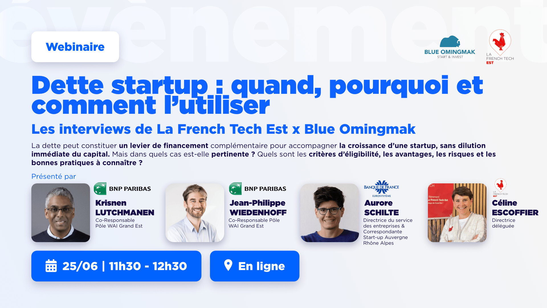 Webinaire - Dette startup : quand, pourquoi et comment l’utiliser