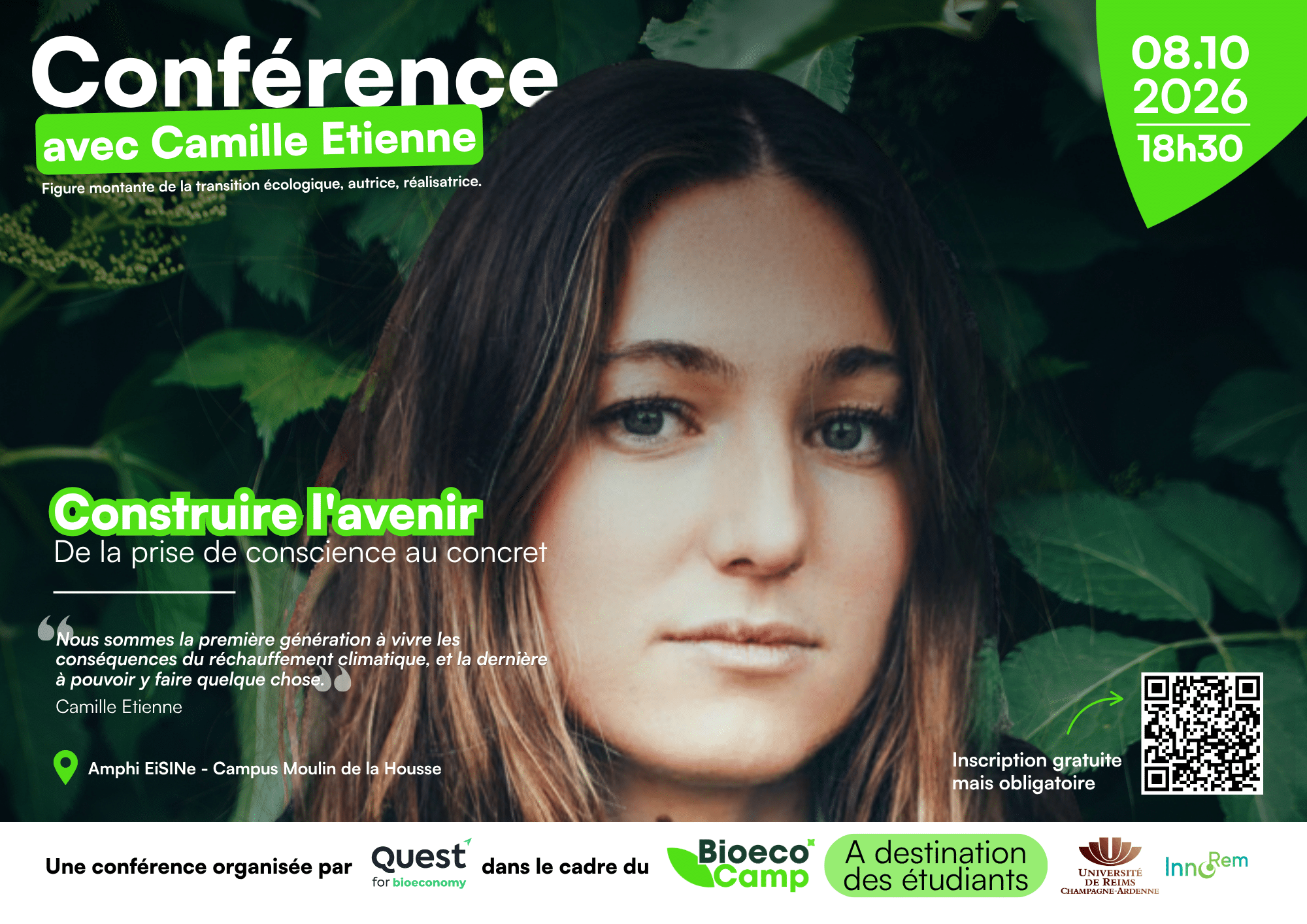 Construire l’avenir : une conférence avec Camille Etienne